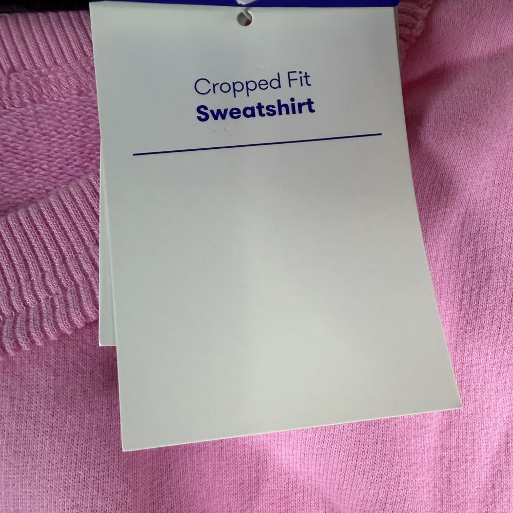 ♥️ Women's Valentine's Day Patchwork Crewneck Sweatshirt - JoyLab™ Pink M & XL - Picture 13 of 15